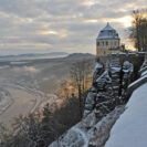Winterzauber hoch über dem Elbtal